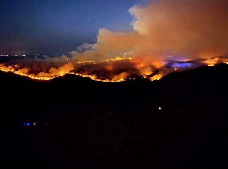 Immagine per Non si placa l'incendio sul Carso, fiamme accese tutta la notte